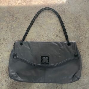 NWT BCBGMAXAZRIA Large Demi Bag smoke color handbag